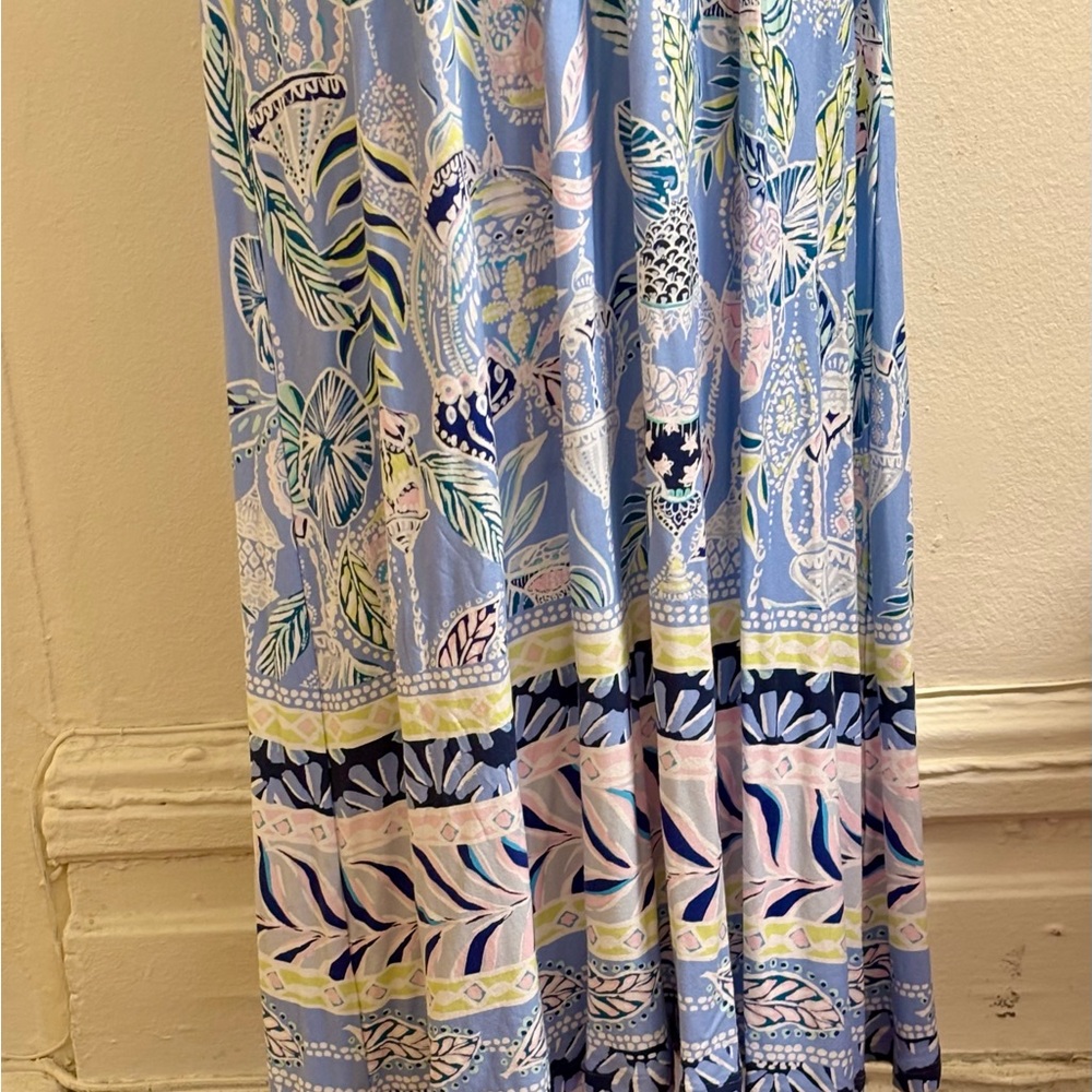 Lilly Pulitzer McKinley Maxi Dress Blue Peri Lapis Lanterns size Small - Picture 4 of 16